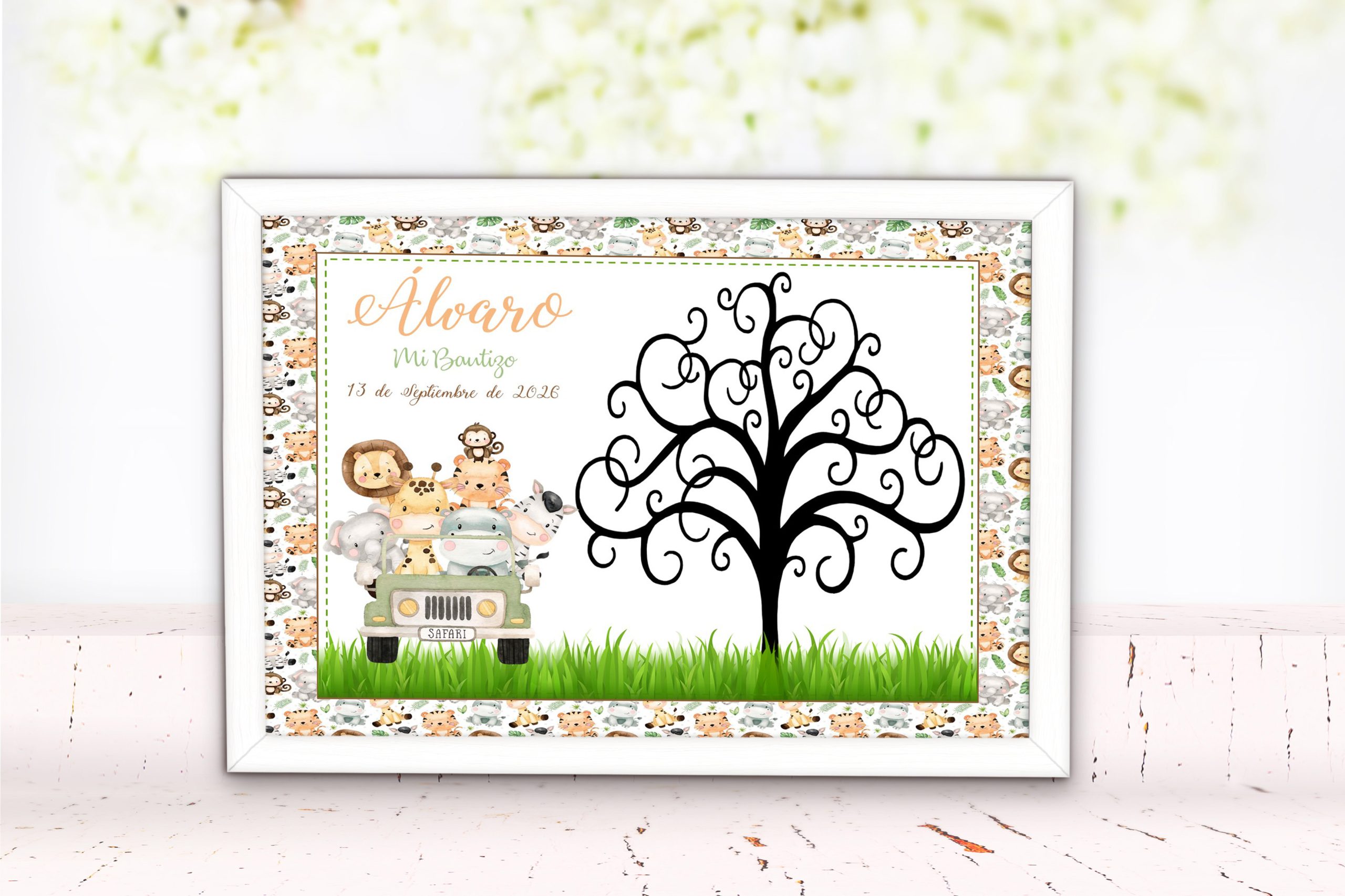 Árbol de huellas bautizo 004