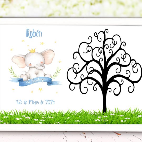 Árbol de huellas bautizo 009