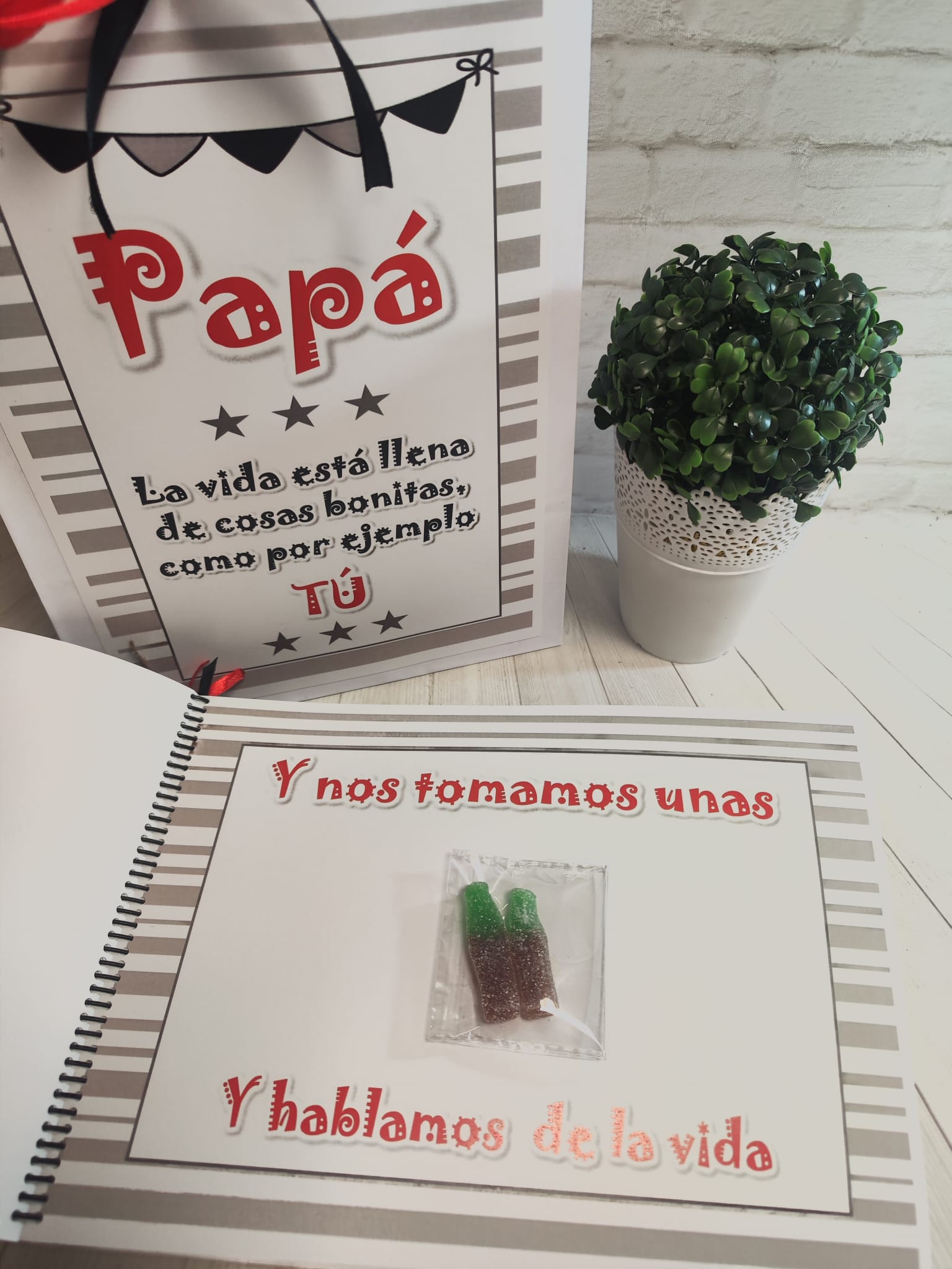 Libro de chuches modelo de rayas grises y blancas - Imagen 10