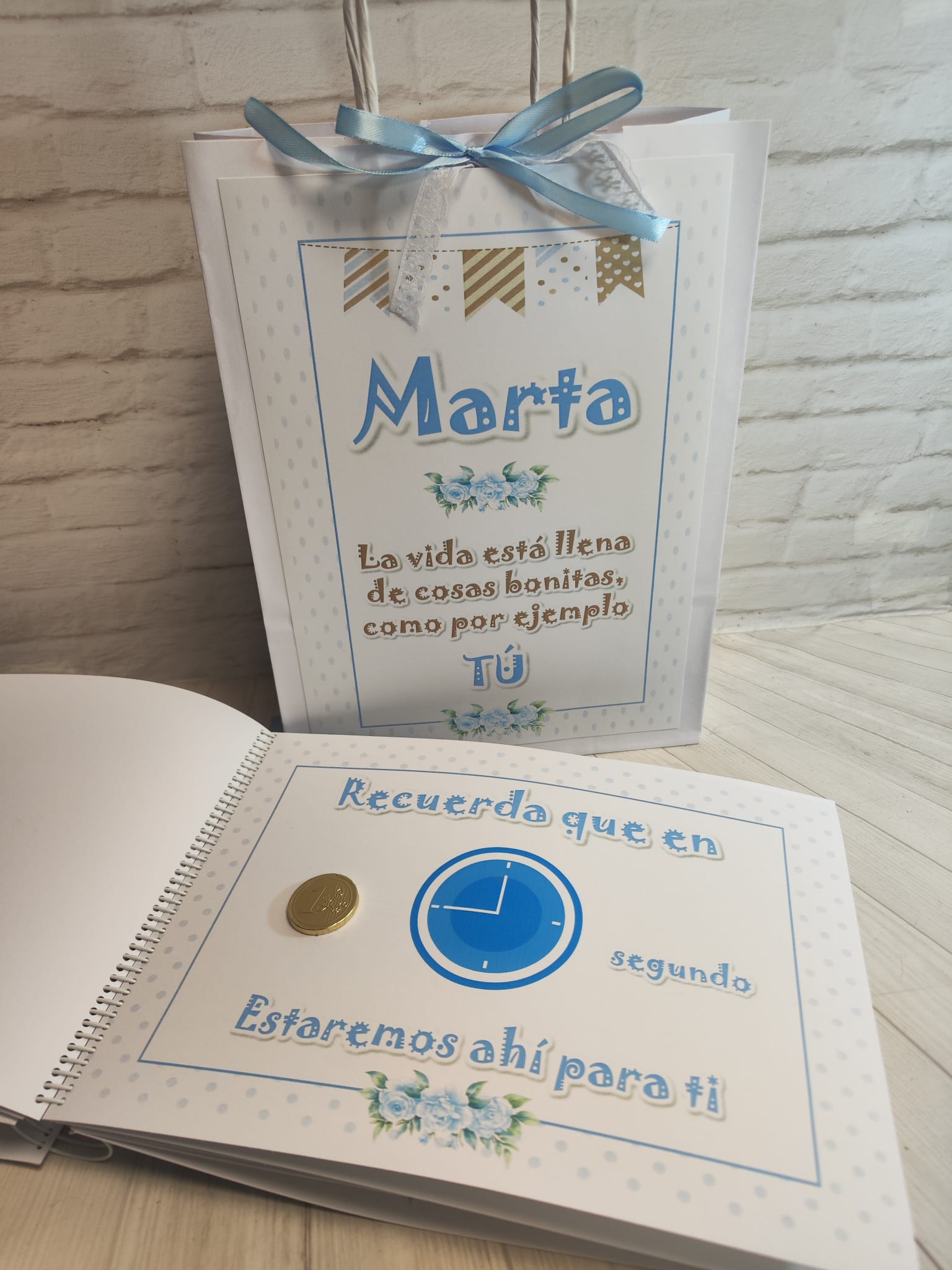 Libro de chuches modelo topitos azul cielo - Imagen 9
