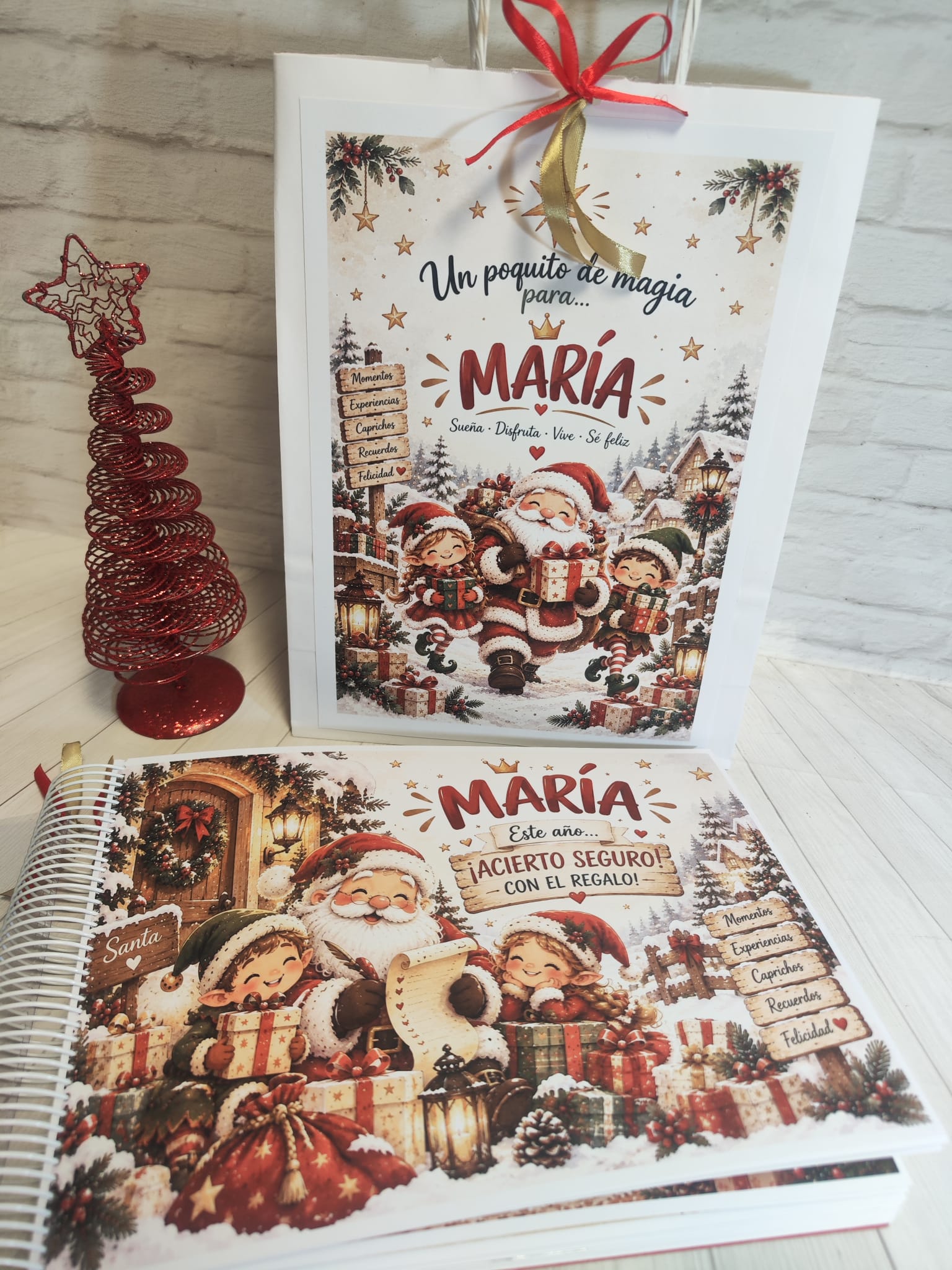 Libro para regalar dinero de Papá Noel