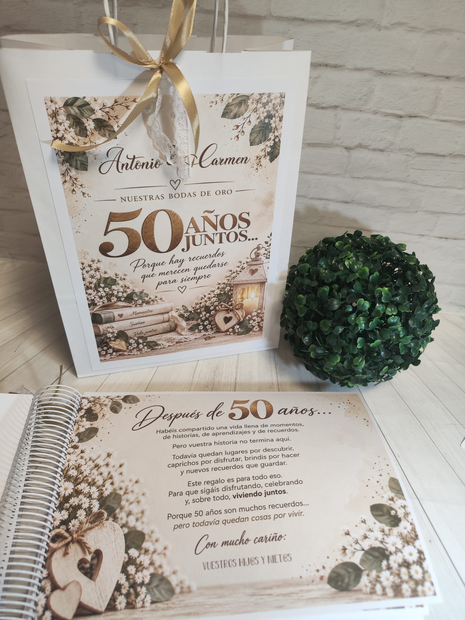 Libro para regalar dinero en Bodas de Oro-50 Años Juntos - Imagen 3