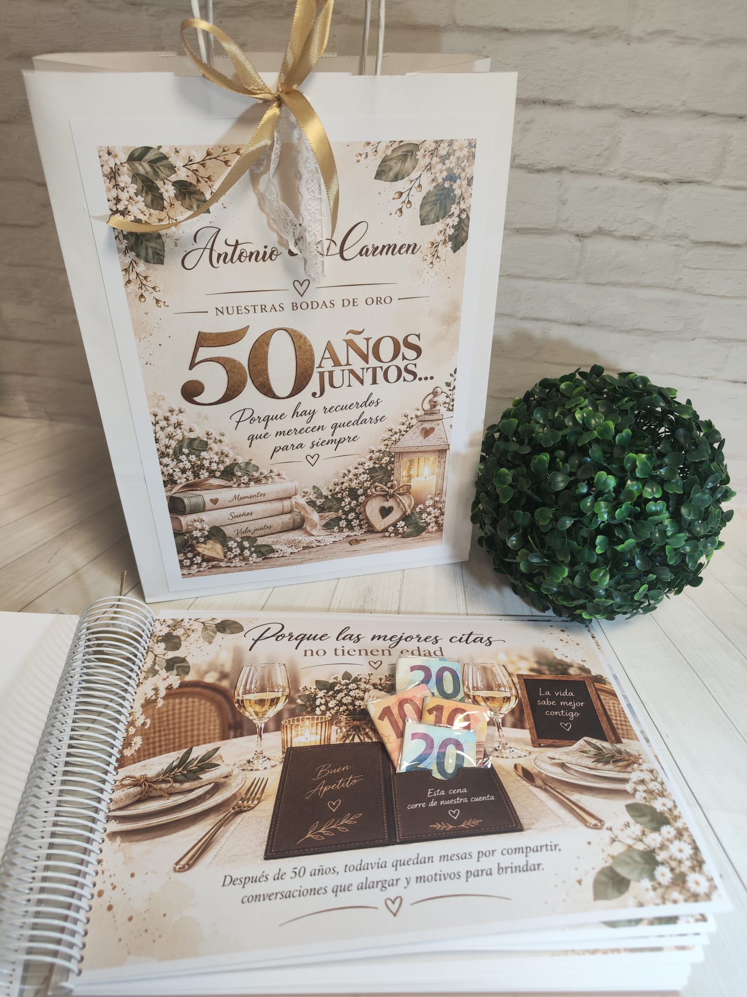 Libro para regalar dinero en Bodas de Oro-50 Años Juntos - Imagen 4