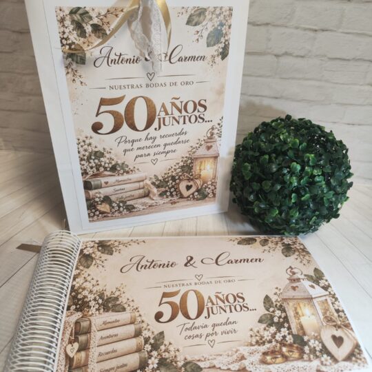 Libro para regalar dinero en Bodas de Oro-50 Años Juntos