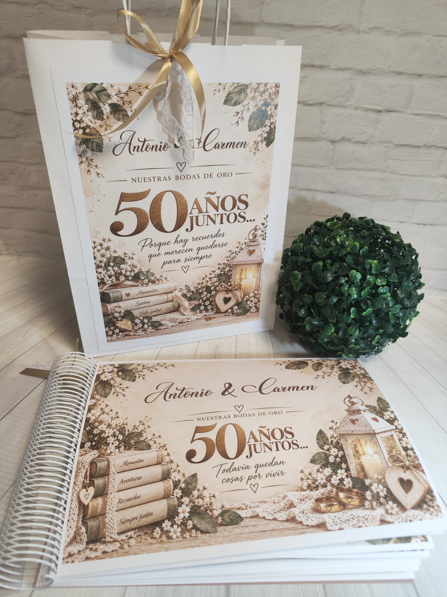 Libro para regalar dinero en Bodas de Oro-50 Años Juntos