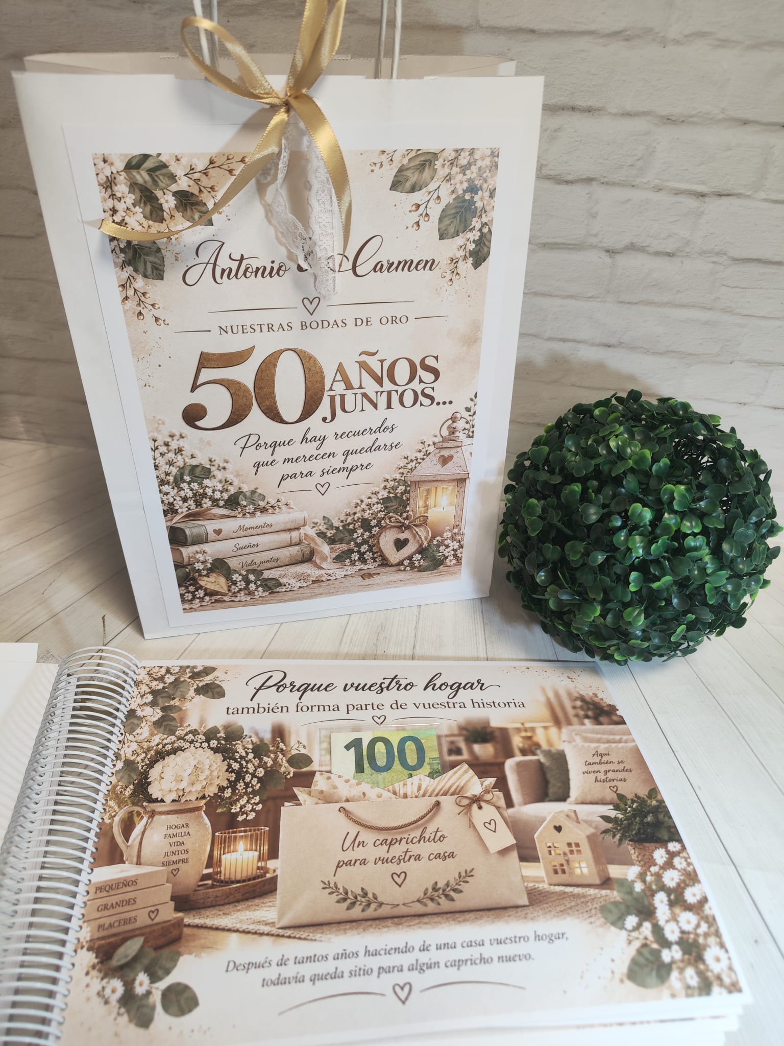 Libro para regalar dinero en Bodas de Oro-50 Años Juntos - Imagen 6