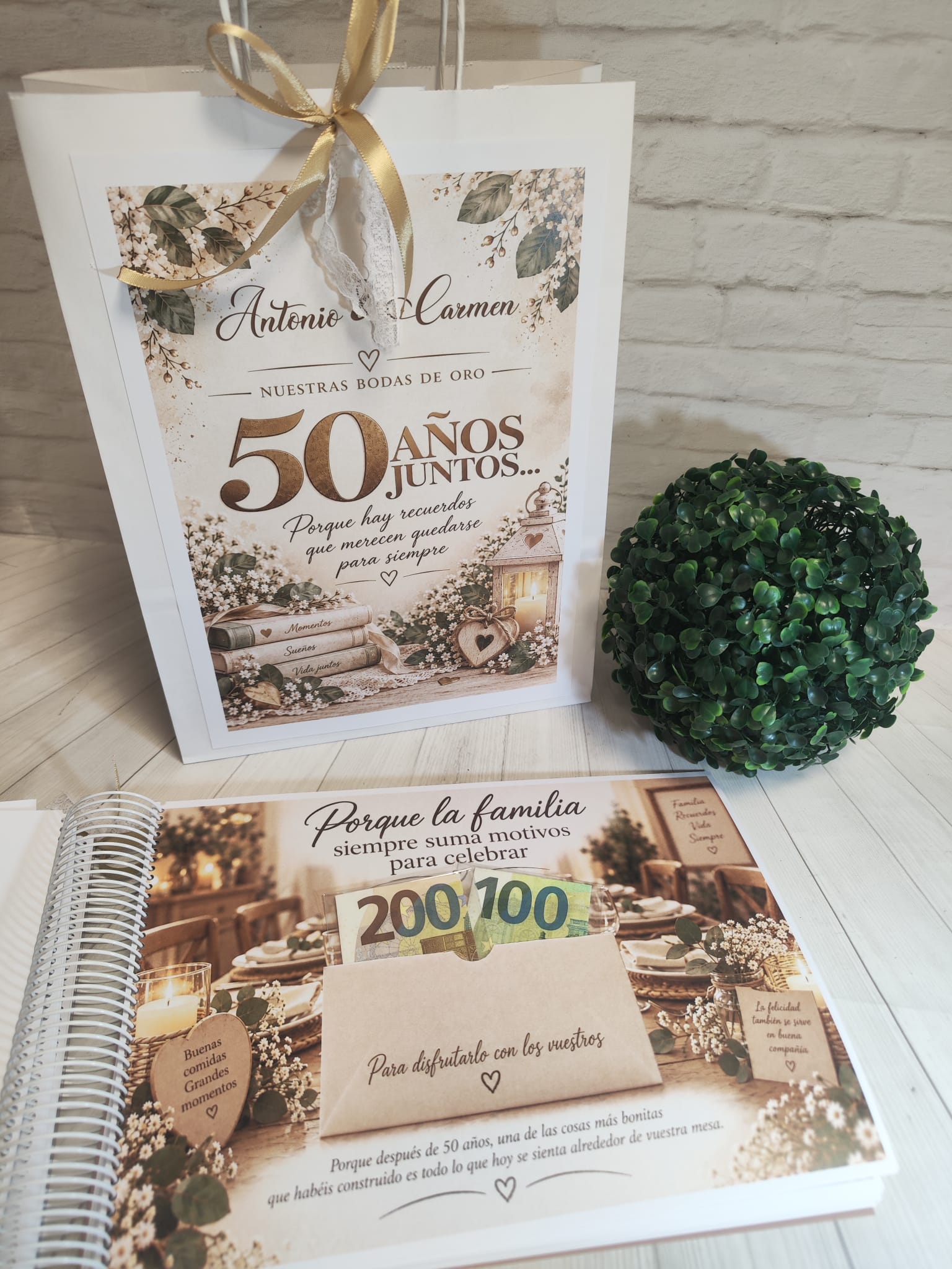 Libro para regalar dinero en Bodas de Oro-50 Años Juntos - Imagen 8
