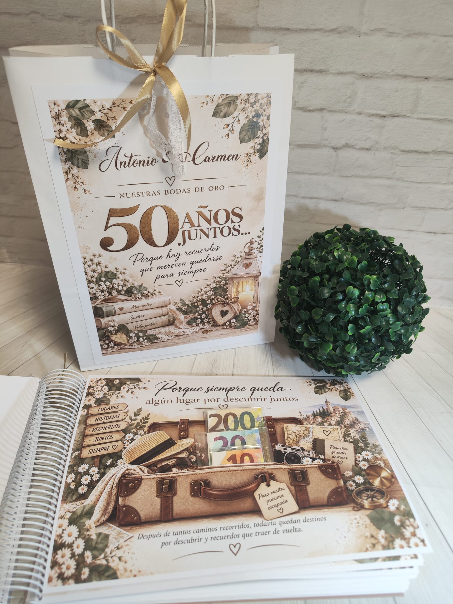 Libro para regalar dinero en Bodas de Oro-50 Años Juntos - Imagen 5