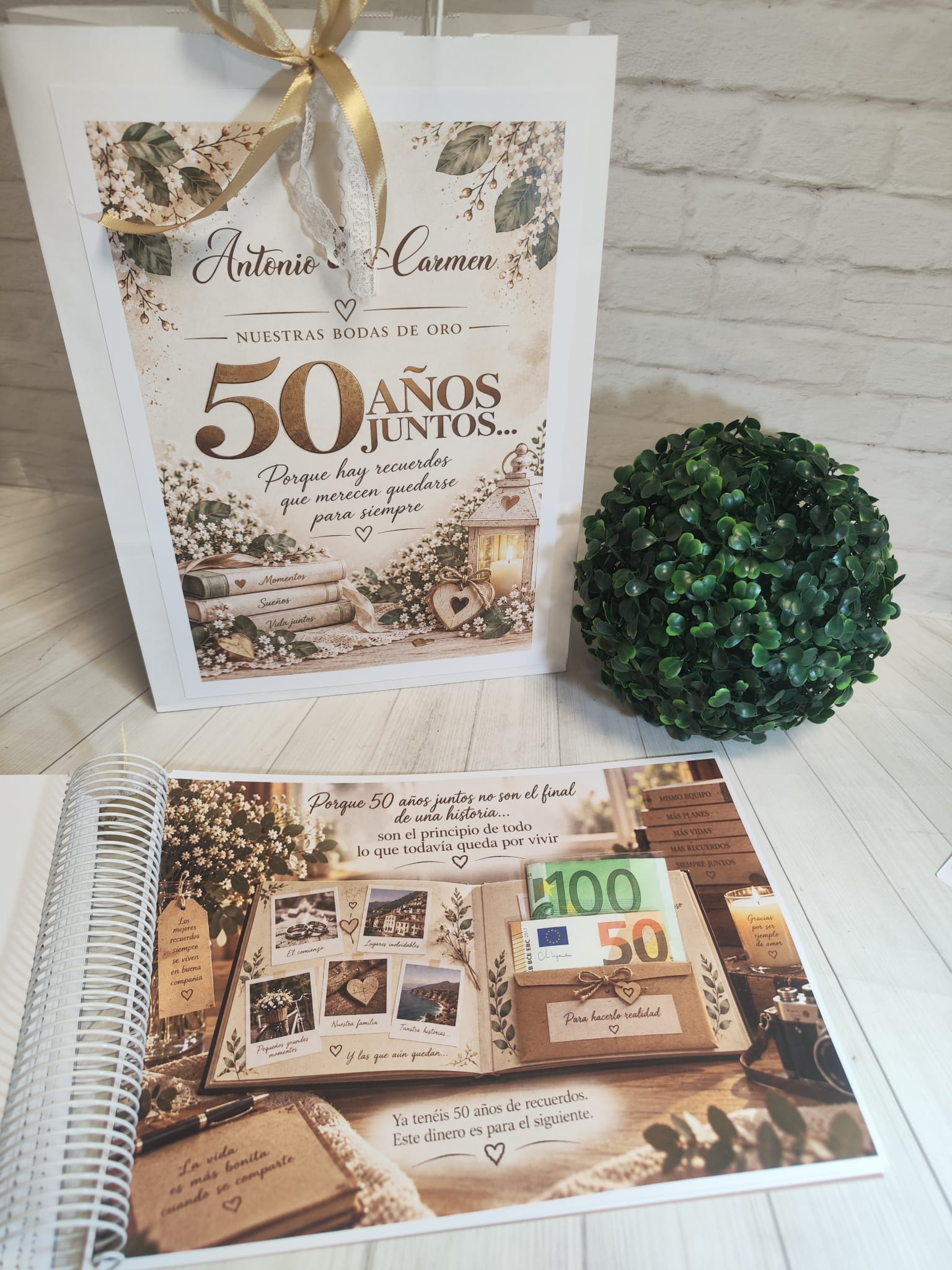 Libro para regalar dinero en Bodas de Oro-50 Años Juntos - Imagen 14