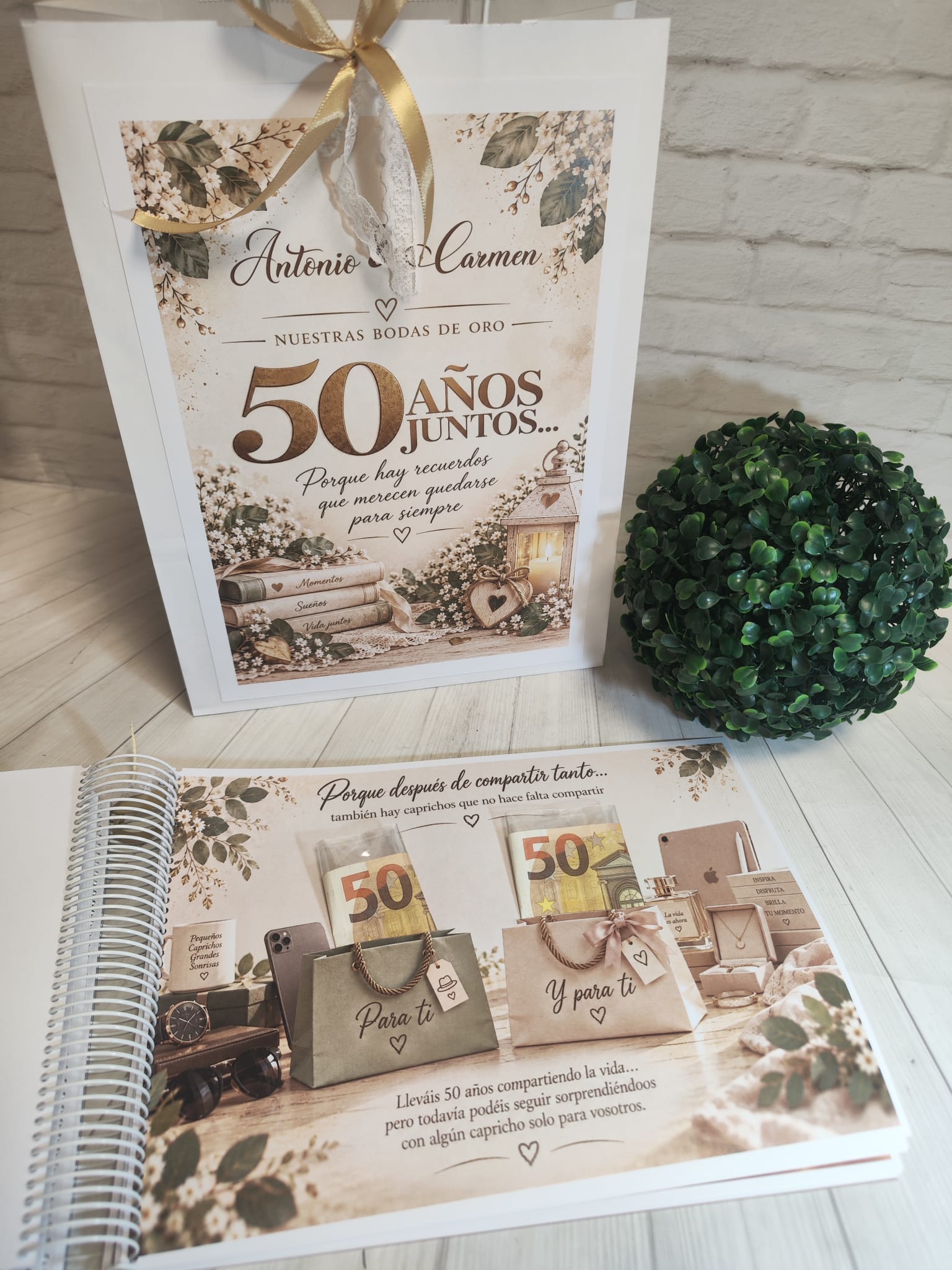 Libro para regalar dinero en Bodas de Oro-50 Años Juntos - Imagen 10